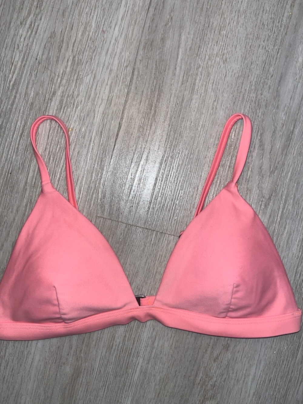 Hollister Coral Pink Triangle Bikini Top Medium
